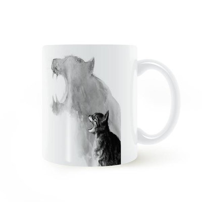 Cat-or-Tiger-Beast-Roar-Mug-小貓的外表內心是老虎 馬克杯杯子 陶瓷馬克杯水杯杯子