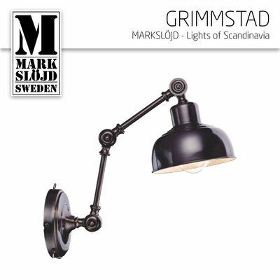 【Alex】瑞典 Markslojd Grimmstad 金屬復古鎳色壁燈 / E27 (原裝進口) 買到賺到售完為止