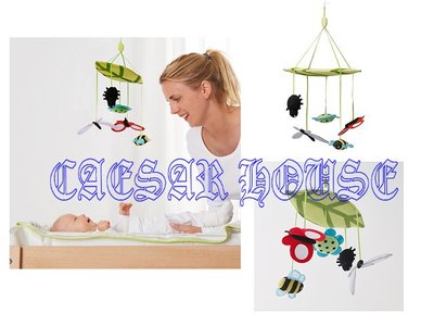 ╭☆卡森小舖☆╮【IKEA】 LEKA嬰幼兒精品嬰兒玩具圓形可旋轉上葉子造型 立體吊飾 可掛尿布更換桌/嬰兒床上方