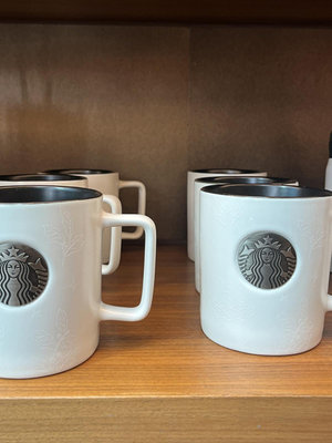 馬克杯 星巴克杯子白色咖啡種植銅章馬克杯高顏值大容量咖啡陶瓷水杯送禮