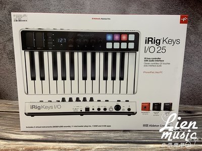 『立恩樂器』 MIDI 鍵盤 控制器 / IK Multimedia iRig Keys I/O 25 / 公司貨保固