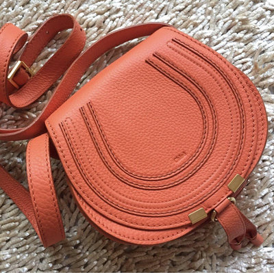 Chloe 3S0905 Marcie Crossbody Bag 大型牛皮斜背包 珊瑚紅 現貨