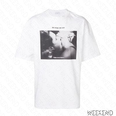 【WEEKEND】 IH NOM UH NIT Kiss 男女同款 短袖 上衣 T恤 白色 19春夏