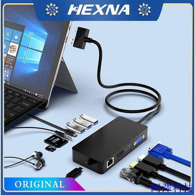 阿澤科技【海納】微软 Microsoft surface pro 4/5/6 laptop 1/2 集線器HDMI VGA擴展塢