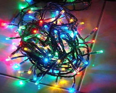 ~批發~電池式 10米 100燈 LED 聖誕樹 聖誕燈 防水 彩色 閃爍 附控制器 多段模式 戶外 派對 露營