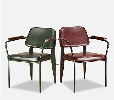 尼克卡樂斯 ~ 復古皮革丹麥設計單椅 餐椅電腦椅 書桌椅 咖啡廳椅子 個性單椅 沙發椅  設計單椅 皮革椅