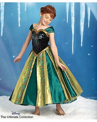 ＊Sandys home＊ 全新正品 美國迪士尼 冰雪奇緣 Frozen Anna 安娜公主加冕禮服萬聖節/聖誕節/派對