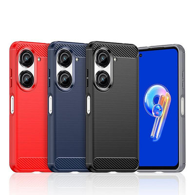 碳纖維拉絲條紋 ASUS 華碩 Zenfone9 zenfone 9 軟矽膠tpu手機殼 防摔殼保護套