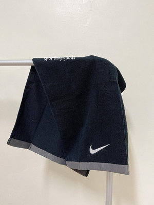 S.G Nike 毛巾 80x35cm NET17010MD 棉質 運動休閒 健身 重訓 路跑 吸汗 黑白