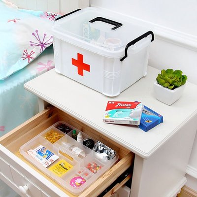 家居用品大號家用藥箱多層藥品收納箱急救箱家庭小號兒童小藥箱保健箱