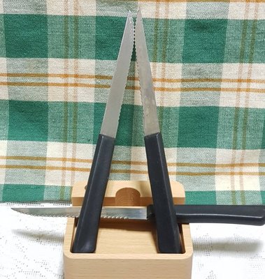 日本製 不銹鋼鋸齒刀 3入1組 切牛排 切水果 好切不費力 刀刃10.5x 1.5cm 全長20cm