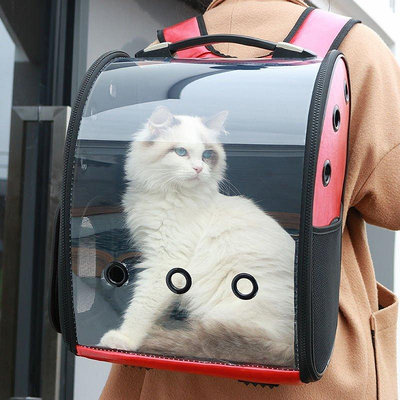 熱銷貓包寵物背包貓咪太空艙外出便攜雙肩背包狗狗書包全景透明太空包現貨