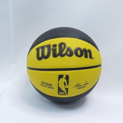 正版 正品 現貨秒發Wilson WZ4024210XB7 NBA 城市系列 橡膠 7號籃球 勇士隊 黃黑【iSport愛運動】