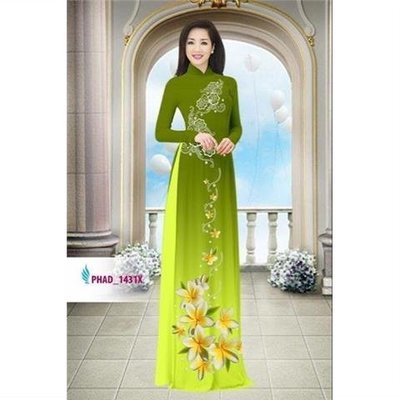 越南奧黛旗袍表演復古緊身禮服洋裝量身定做絲絨雪紡 祥雲黃花-麥德好服裝包包
