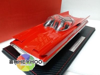 免運-1/18 原廠林肯富圖拉概念車蝙蝠車模型Lincoln Futura Concept 紅-喜物HEYHOO