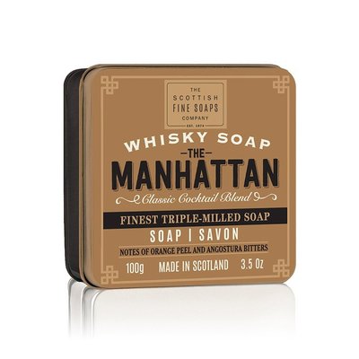 英國 Scottish Fine Soaps 威士忌系列 紳士沐浴皂（曼哈頓 Manhattan / 棕盒）男 沐浴乳