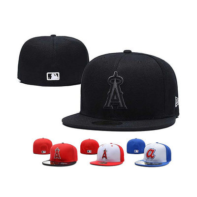MLB 尺寸帽 全封 不可調整 拼接 洛杉磯天使隊Los Angeles Angels 男女通用 棒球帽 板帽 嘻哈帽 (滿599元免運)