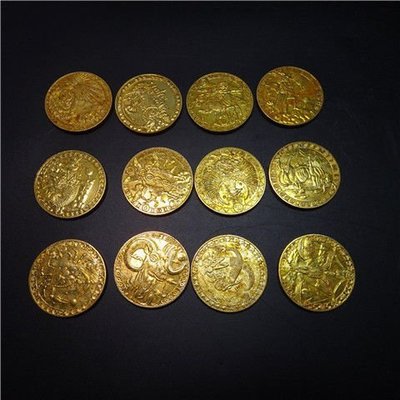 現貨 外國小金幣雅典娜希臘舊錢幣龍馬錢幣硬幣紀念幣古董收藏品十二個