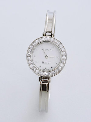 真品 BVLGARI 寶格麗 Bulgari B.zero1 鑲鑽鑽圈手錶 女錶 手環錶 手鐲錶 S