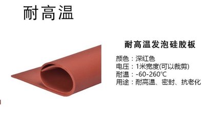 現貨 厚度10MM *1M *2M矽膠 發泡板墊耐高溫海綿板紅色發泡板密封板矽膠板墊 可使用溫度-60至260度
