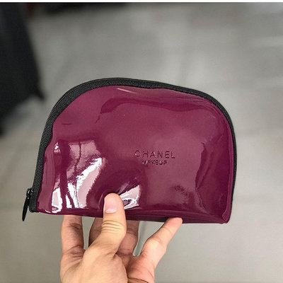 CHANEL香奈兒 法櫃贈品 護膚彩妝香氛紫紅色化妝包手拿包收納包