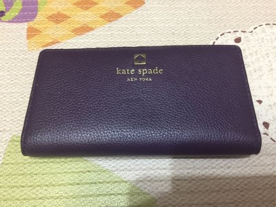 Kate spade 紫色全皮長夾