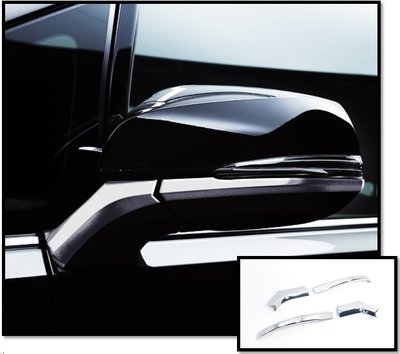 圓夢工廠 Toyota 阿法 Alphard 2021 2022~on 鍍鉻銀 後視鏡座貼片 後照鏡座飾片 鏡座架飾貼