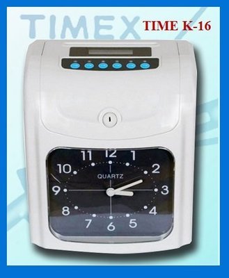 永綻＊(2台4980元)TIME K-16六欄位打卡鐘考勤機(雙色列印、和弦響鈴) 機械架構/耐用【 贈卡片.卡架 】