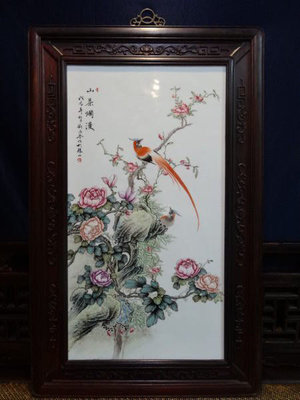 ｛靜心堂｝珠山八友手繪花鳥瓷版畫