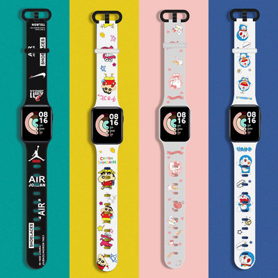小米手錶 Mi Watch Lite/Redmi Watch 卡通印花矽膠錶帶 史努比 米奇 替換腕帶 紅米手錶