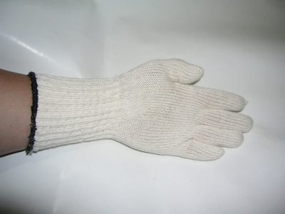 手腕加長12公分 鬆緊帶加強 加厚型 棉紗手套 尼龍手套 潛水手套 便宜賣 一雙15元