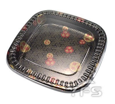 500S方型宴會盤(黑櫻花) (年菜盒/冷盤/綜合壽司/生魚片/小菜/滷味拼盤/前菜盤)