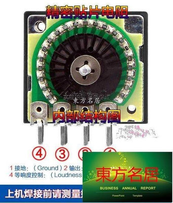 發燒級雙聯音量電位器 RH2702-100KA50KA250KA 指數型 電阻步進式【東方名居】