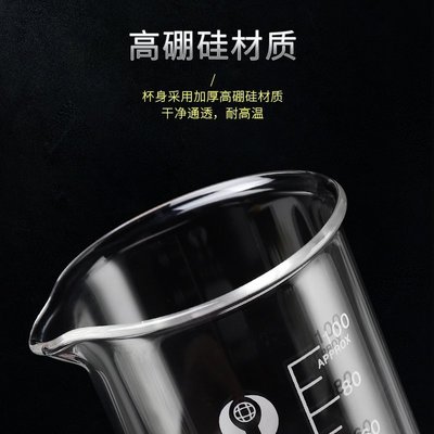 下殺 (null)玻璃量杯帶刻度燒杯容量杯耐熱耐高溫計量杯毫升杯小量杯50/100ml