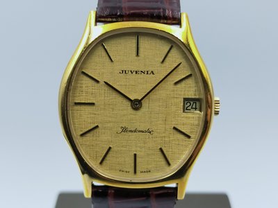 【發條盒子H2832】JUVENIA 尊皇 橢圓鍍金/自動上鍊  優雅氣質腕錶  紳士品格象徵
