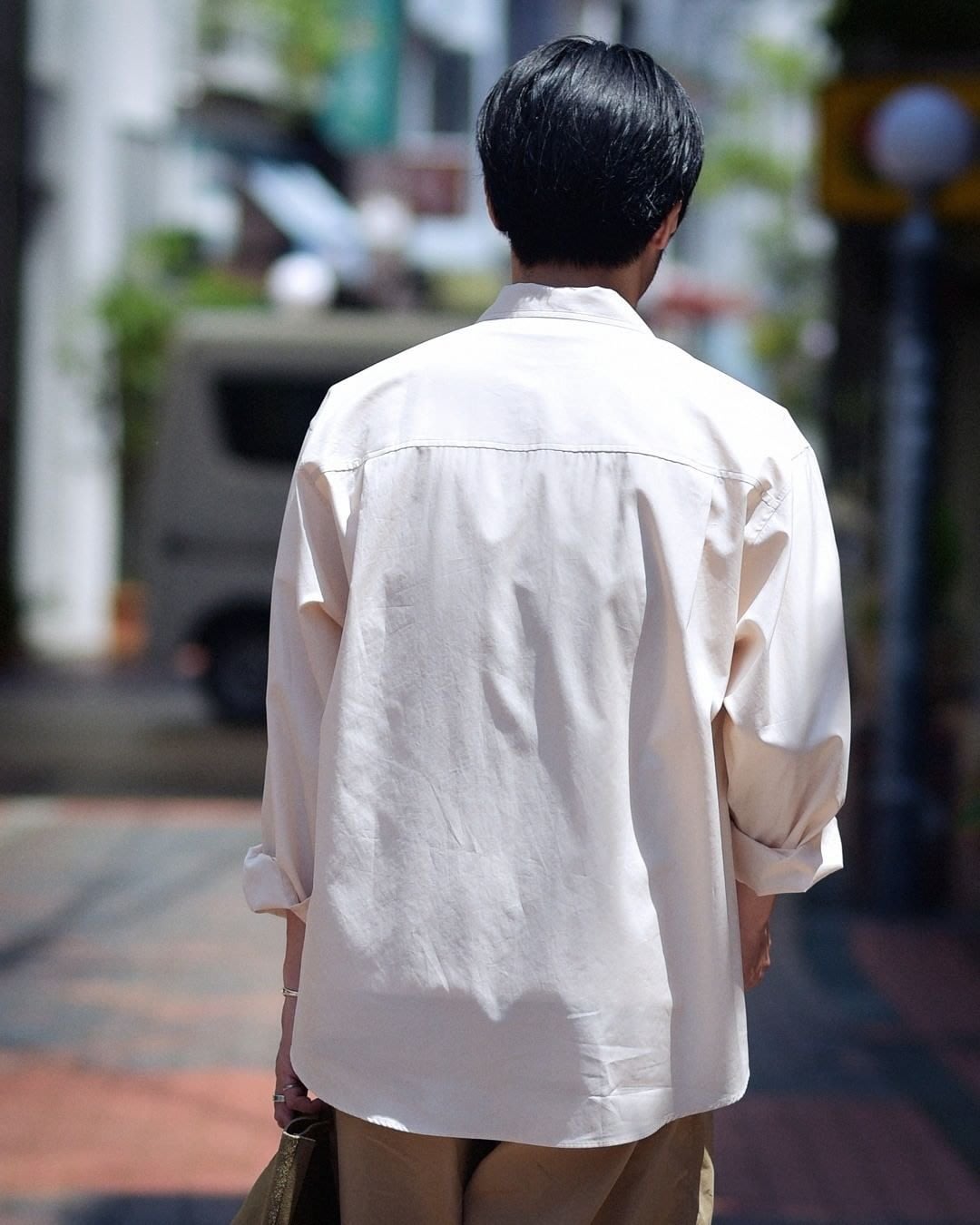 少穿20AW Auralee Washed Finx Twill Big Shirts-Light Pink 4號