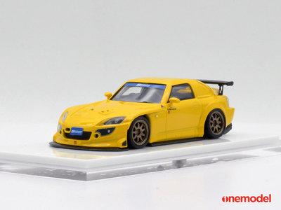 1/64 ONE MODEL 本田 Honda Spoon S2000 (黃色)跑車金屬模型擺件