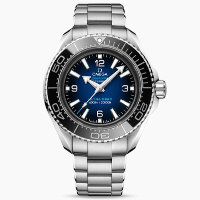 OMEGA 215.30.46.21.03.001 歐米茄 手錶 45.5mm 海馬6000 藍面盤 鋼錶帶