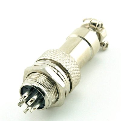 5PIN 12mm GX12-5芯 航空插頭 纜線連接器 插頭+插座 W142-1[323216]