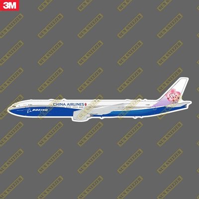 中華航空 China Airlines B777-300ER 藍鯨彩繪機 擬真民航機3M貼紙 防水防曬 尺寸165mm