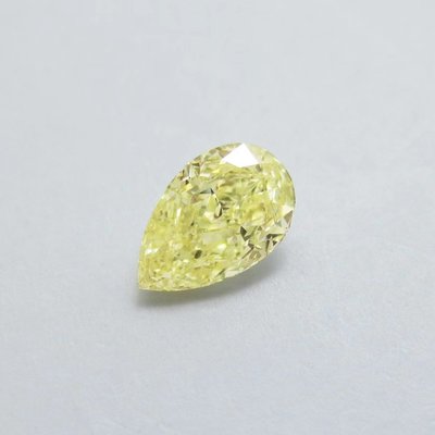 【巧品珠寶】GIA證書 梨形切割天然裸鑽 水滴黃彩鑽 國際認證