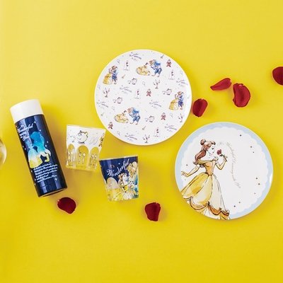 日本迪士尼 Afternoon Tea (代購) 美女與野獸 貝兒公主 茶壺媽媽 樹脂盤 一套2入