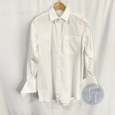 BRAND楓月 VALENTINO 范倫鐵諾 白長袖襯衫 #42 精品服飾 白色 長袖上衣 時尚穿搭