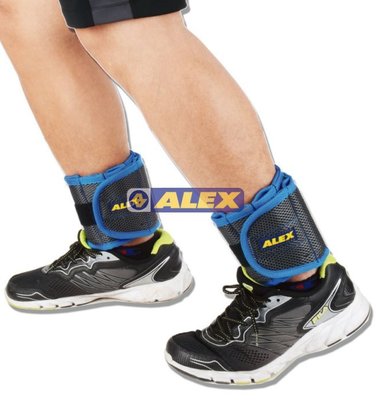【缺貨中】 ALEX C-2502 十格式 調整式 加重綁腿 加重器 負重 肌力鍛煉 腳力 5磅 台灣製造 黑藍 沙包