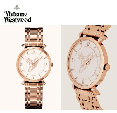 Vivienne Westwood ►土星 ORB Classic (金屬玫瑰金色×白色) 手錶 中性錶｜100%全新正品｜日本限定!