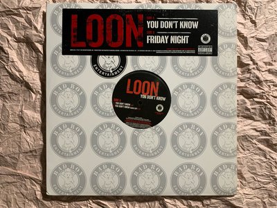 嘻哈饒舌男聲-龍 你不明白12”二手雙曲EP黑膠（美國宣傳版） Loon - You Don't Know / Friday Night