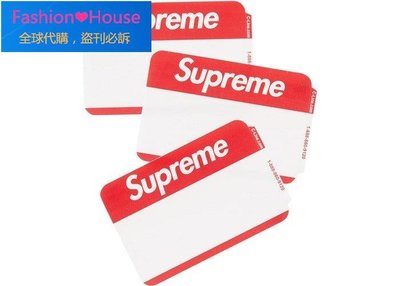 『Fashion❤House』2020AW Supreme Name Badge StickerS 便利貼 便條紙 開季商品 現貨