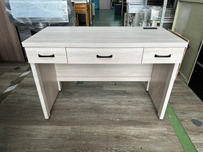 吉田二手傢俱❤鋼刷白5尺抽屜書桌 USB插座 辦公桌 書桌 寫字桌 電腦桌 置物桌 工作桌 抽屜桌