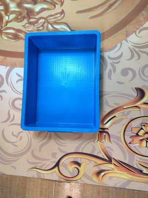 二手藍色物料盒小號收納儲物箱/周轉箱/搬運箱/塑膠收納箱