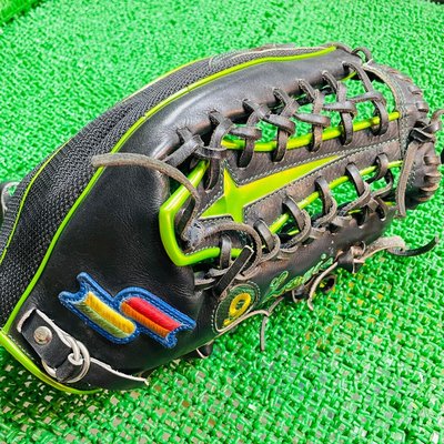 貳拾肆棒球-日本帶回日職棒東北樂天第一指名歐可也實際使用 ssk 硬式外野手手套/日製